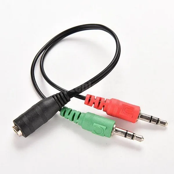 Cáp chia audio 3.5mm cái sang 2 đầu đực