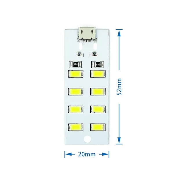 Micro Led Module 5v Module 8 LED chiếu sáng dùng nguồn 5V micro USB - LED công suất | Điện ...