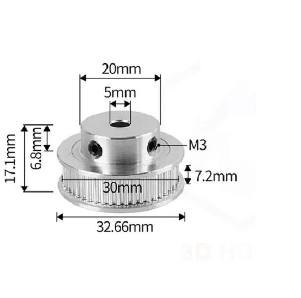 Product image of Puli Gt2 40 răng - lỗ 6.35mm