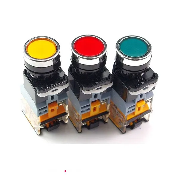 Product image of Nút nhấn giữ có đèn 24V màu xanh lá